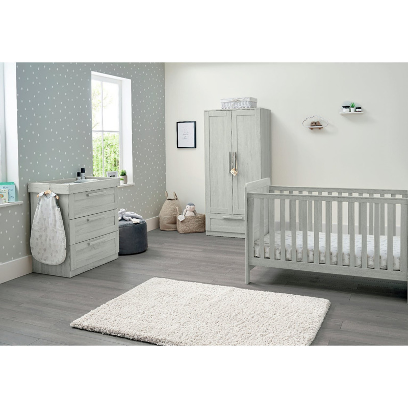 Mamas & Papas Atlas 3 Piece Nursery Furniture Set Grey Wash by Habitat