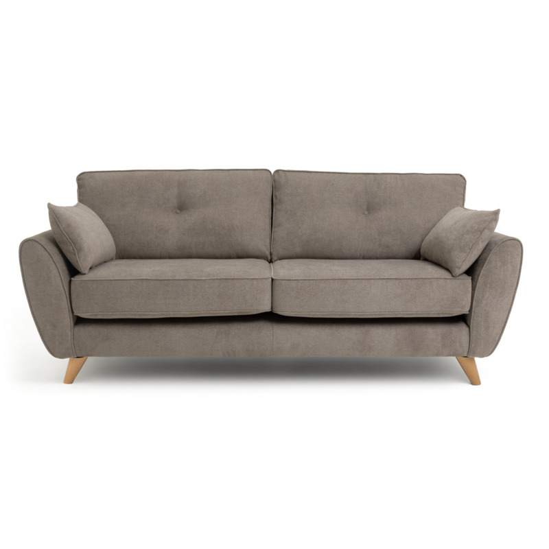 Habitat Isla 3 Seater Fabric Sofa Grey by Habitat