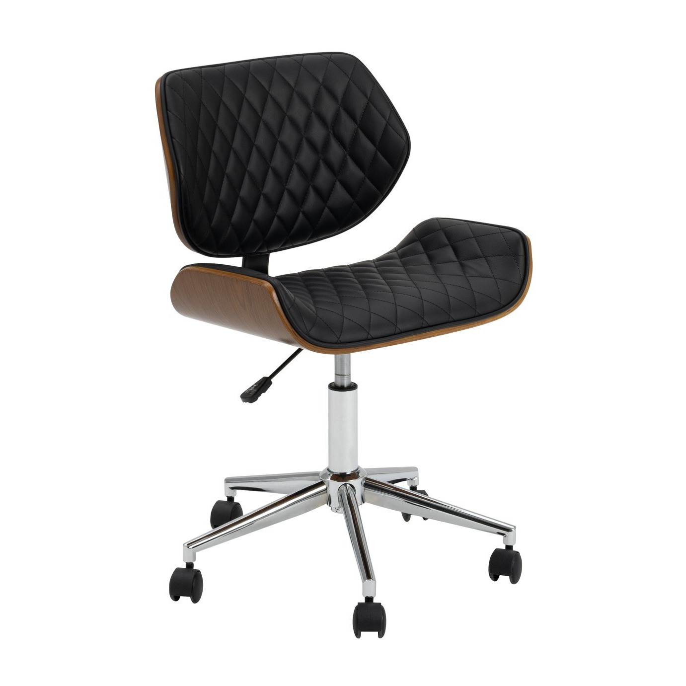 Habitat Sorel Faux Leather Office Chair - Black & Brown by Habitat | ufurnish.com