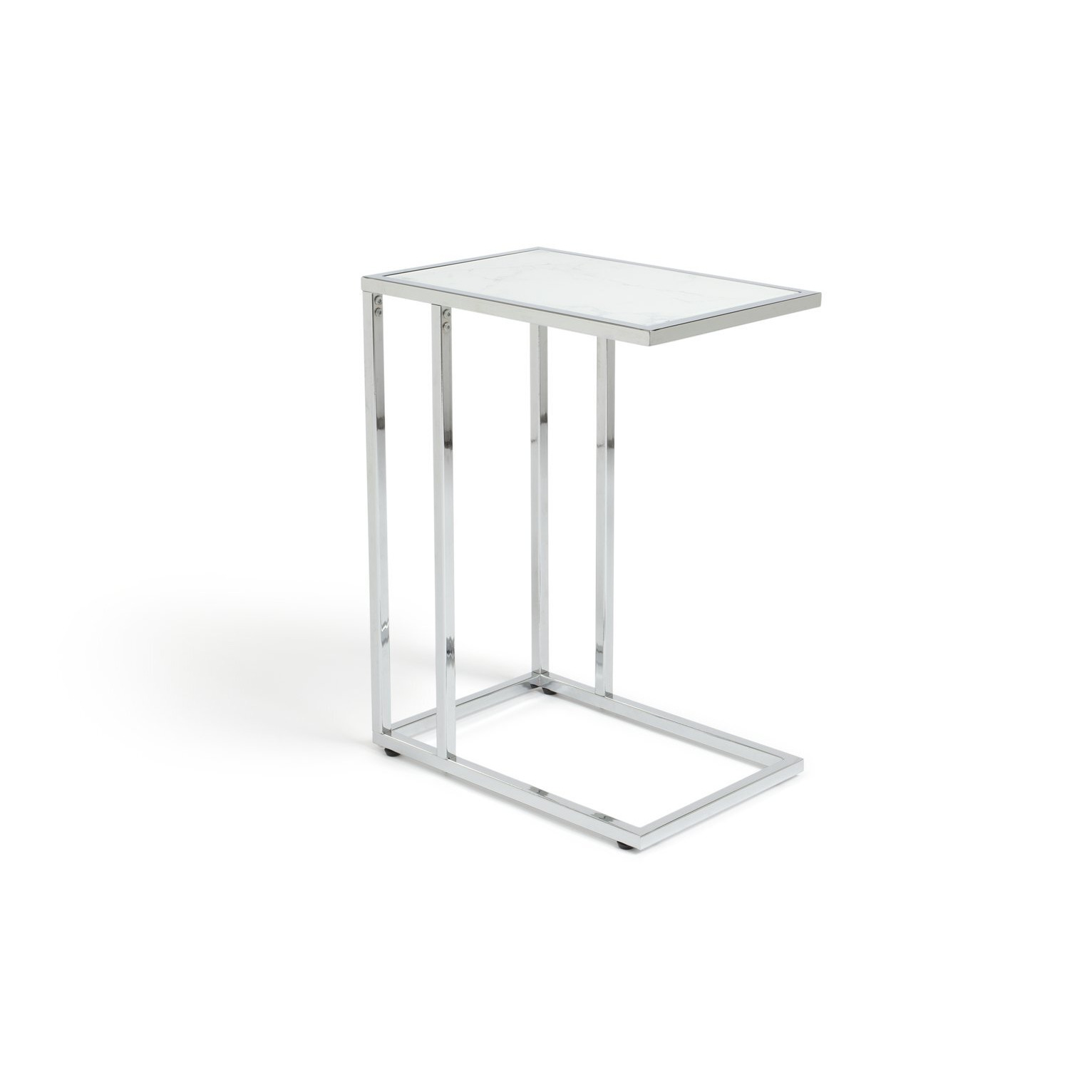 Habitat Boutique C Shaped Table Marble Effect by Habitat