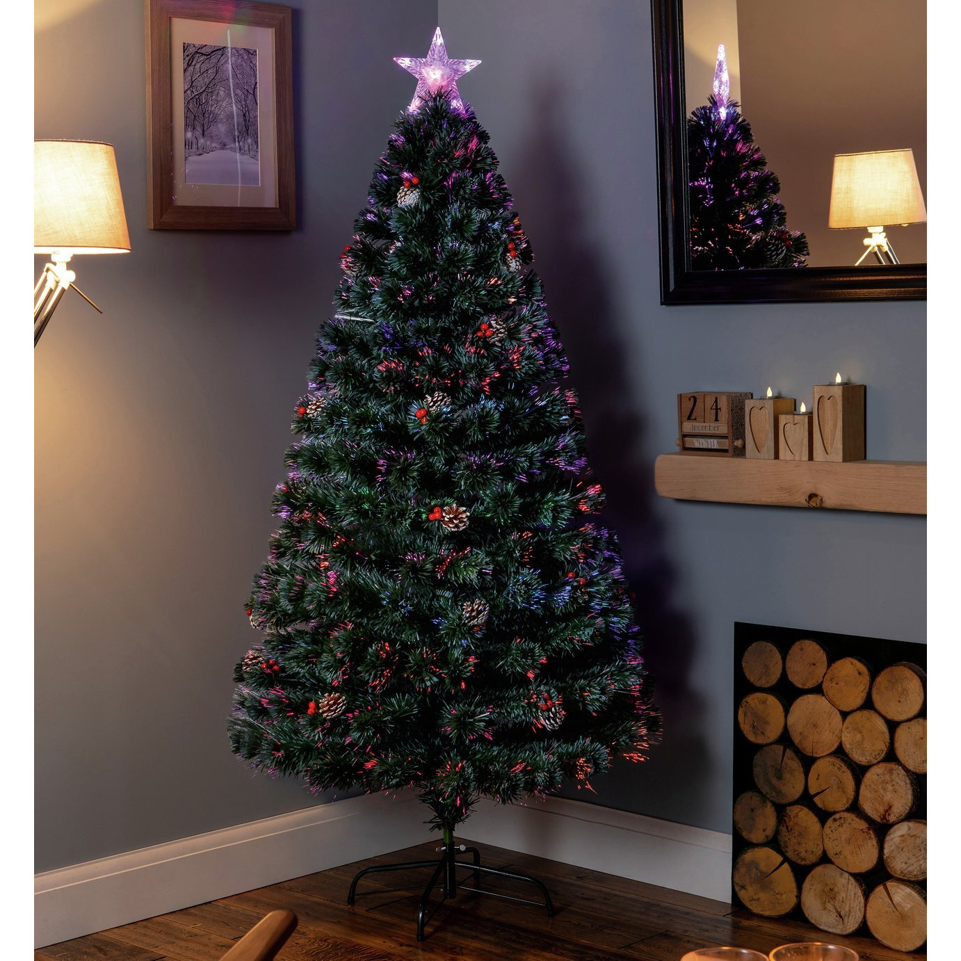 Premier Decorations 5ft Fibre Optic Christmas Tree by Habitat