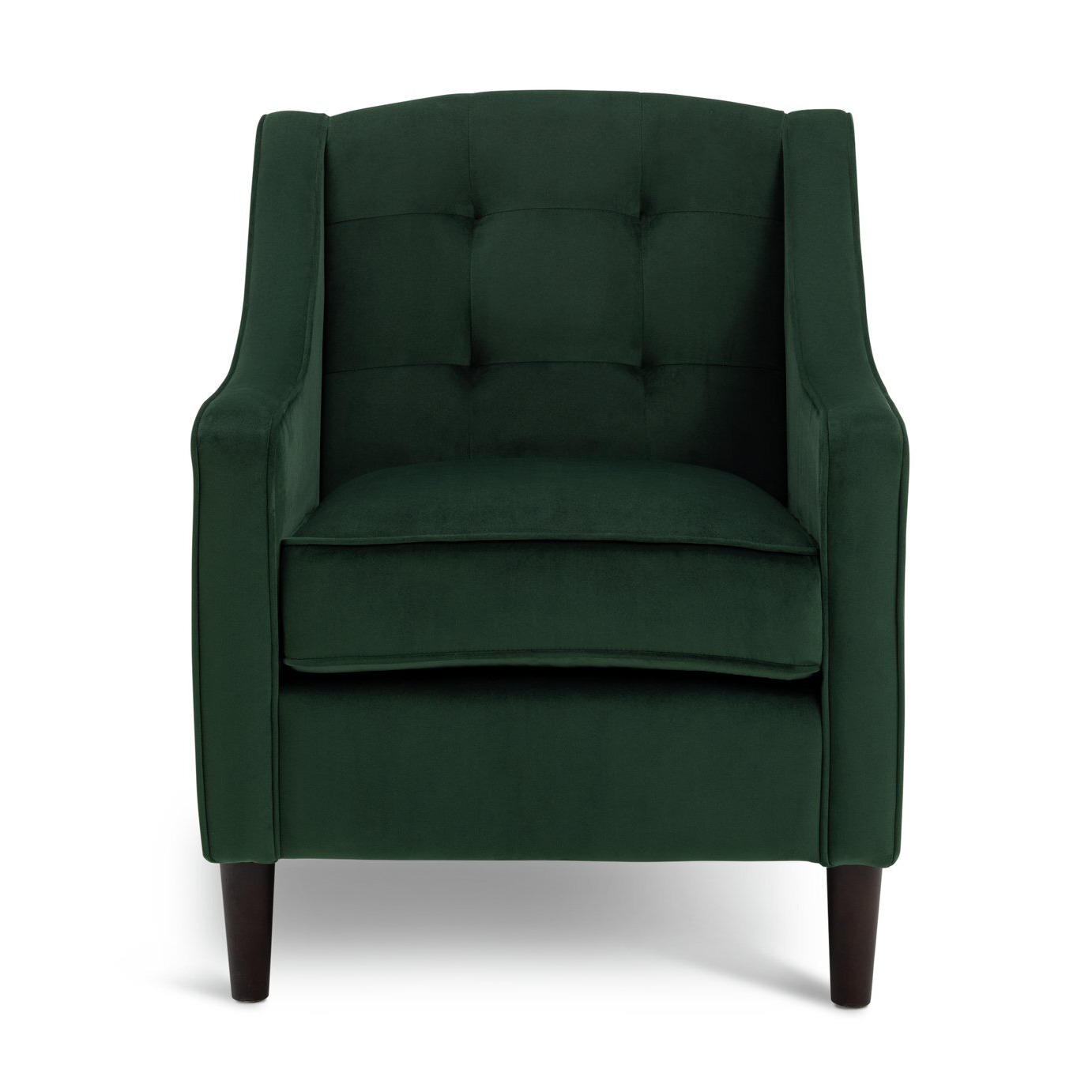 Habitat Dorian Velvet Accent Chair - Moss Green by Habitat | ufurnish.com