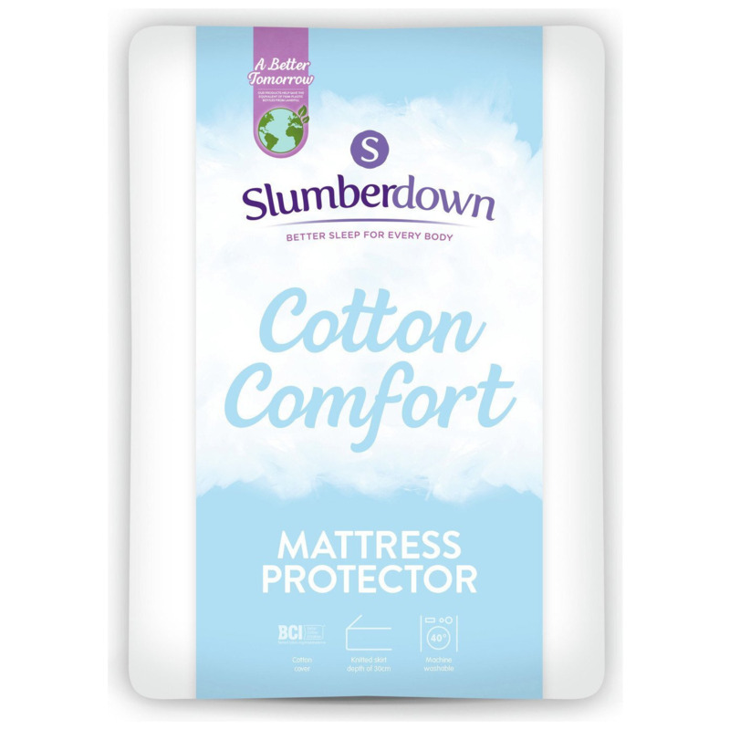 Slumberdown Cotton Comfort Mattress Protector Single by Habitat