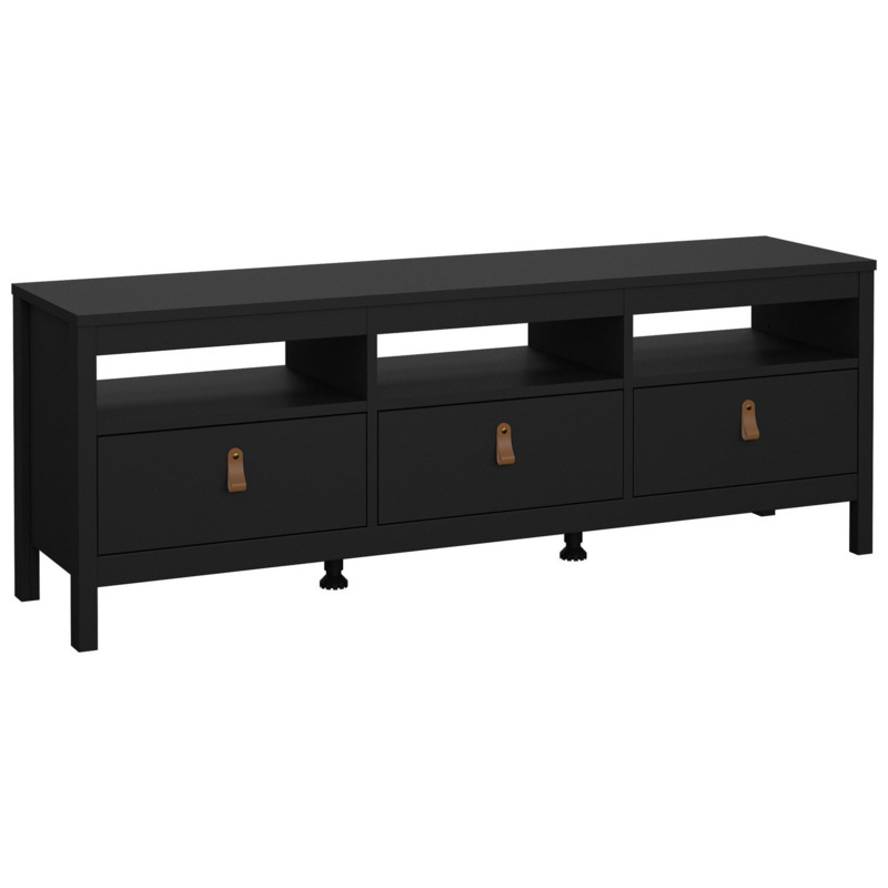 Tvilum Madrid 3 Drawer TV Unit Black by Habitat