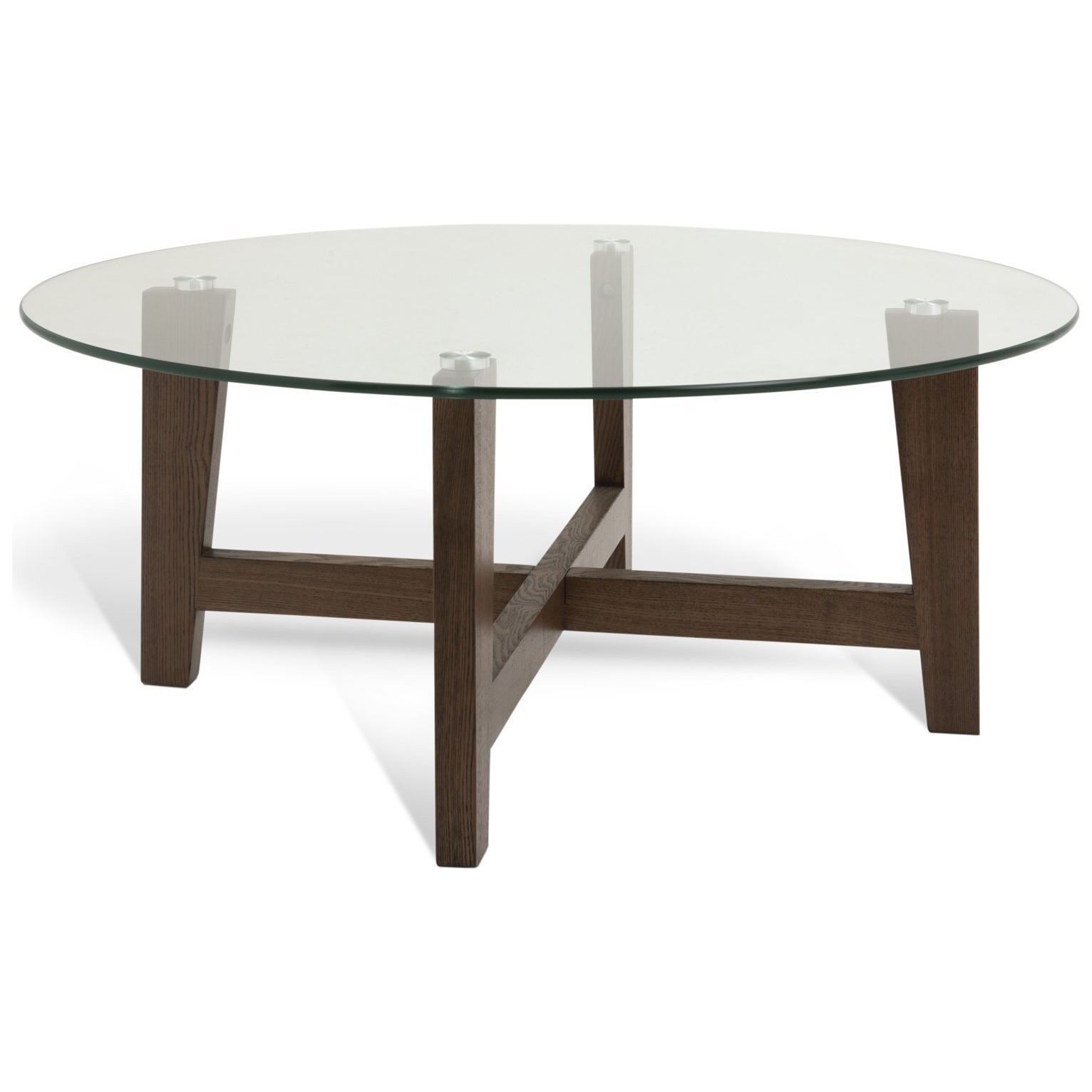 Habitat Zela Round Coffee Table - Walnut by Habitat | ufurnish.com