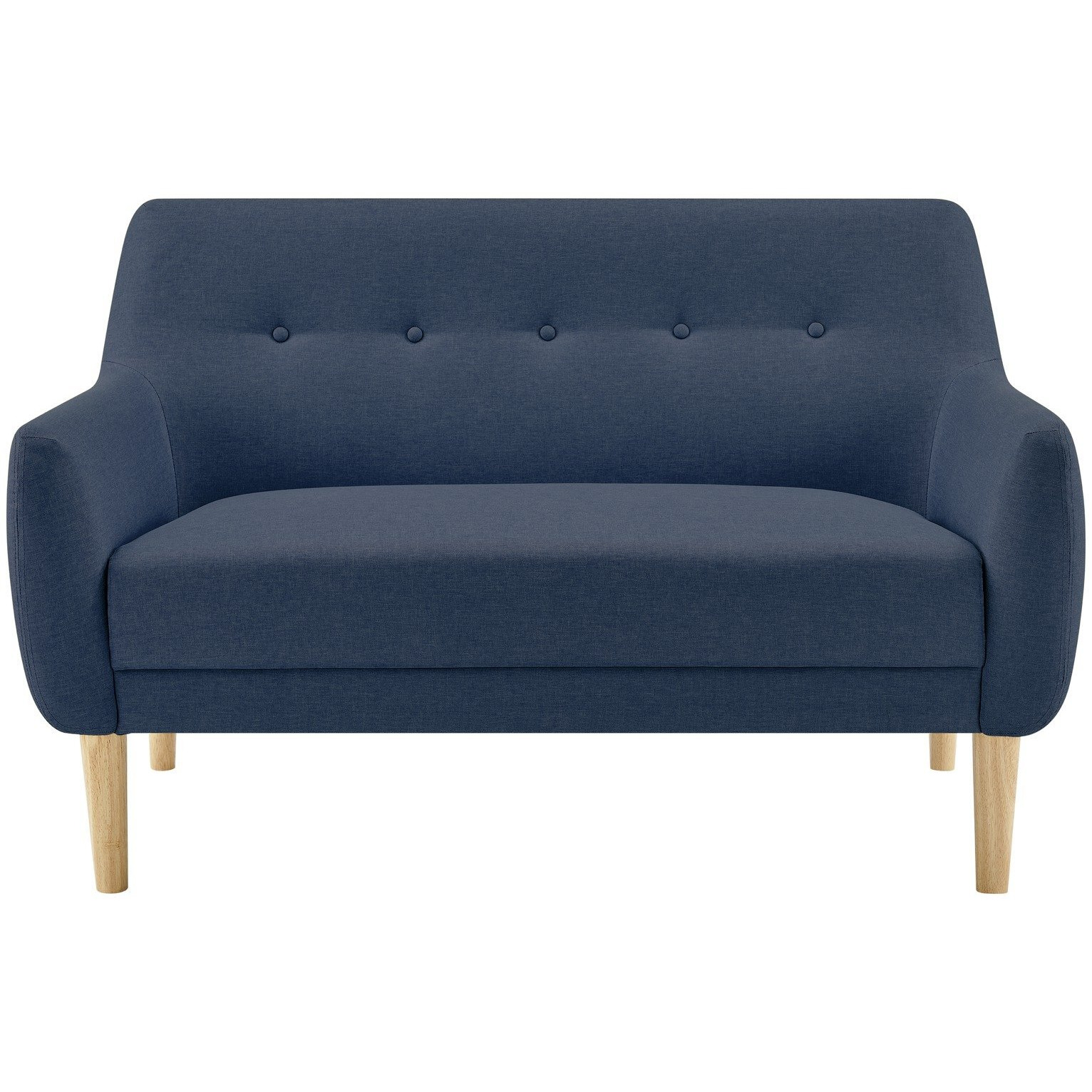 Habitat Finney Fabric 2 Seater Sofa Navy by Habitat