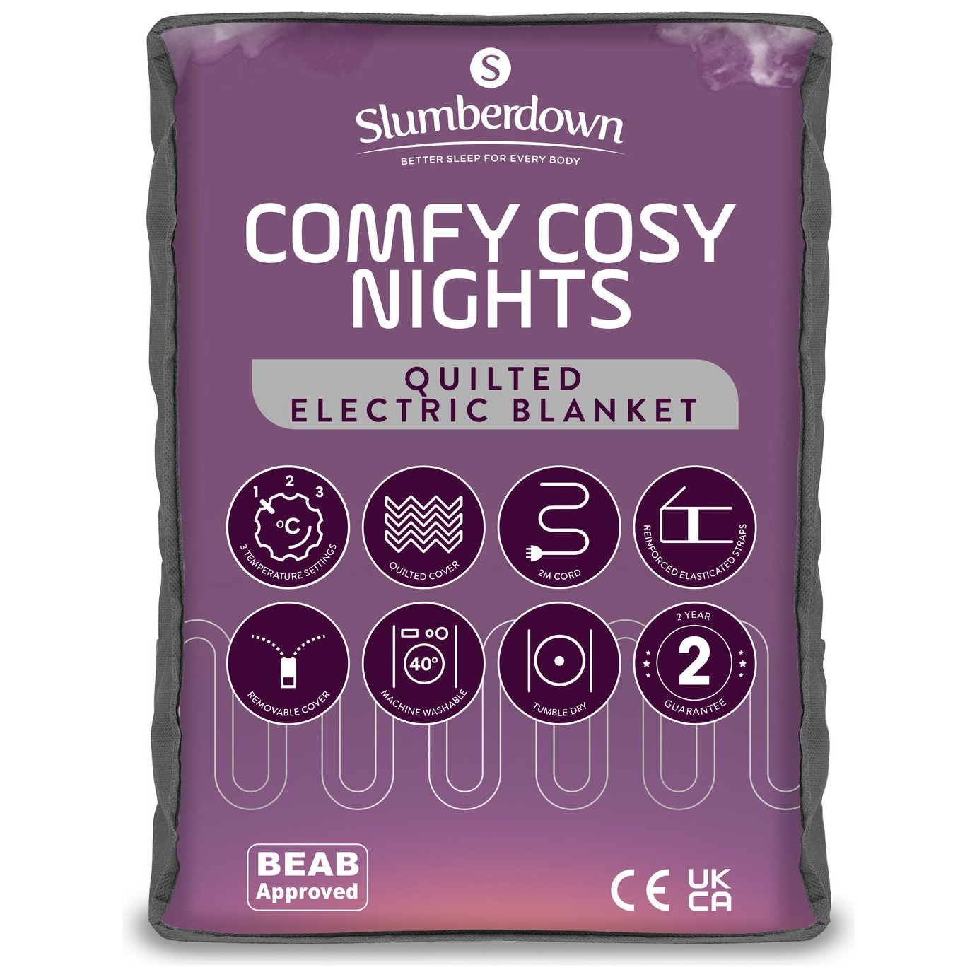 Slumberdown comfy cosy nights electric blanket single by habitat