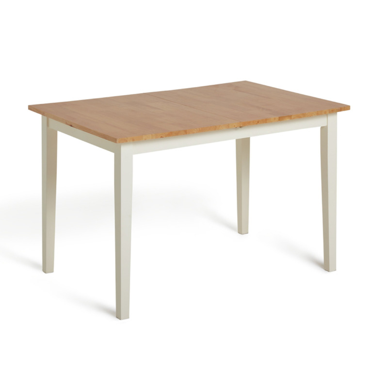Habitat Chicago Solid Wood 4 Seater Dining Table Cream by Habitat