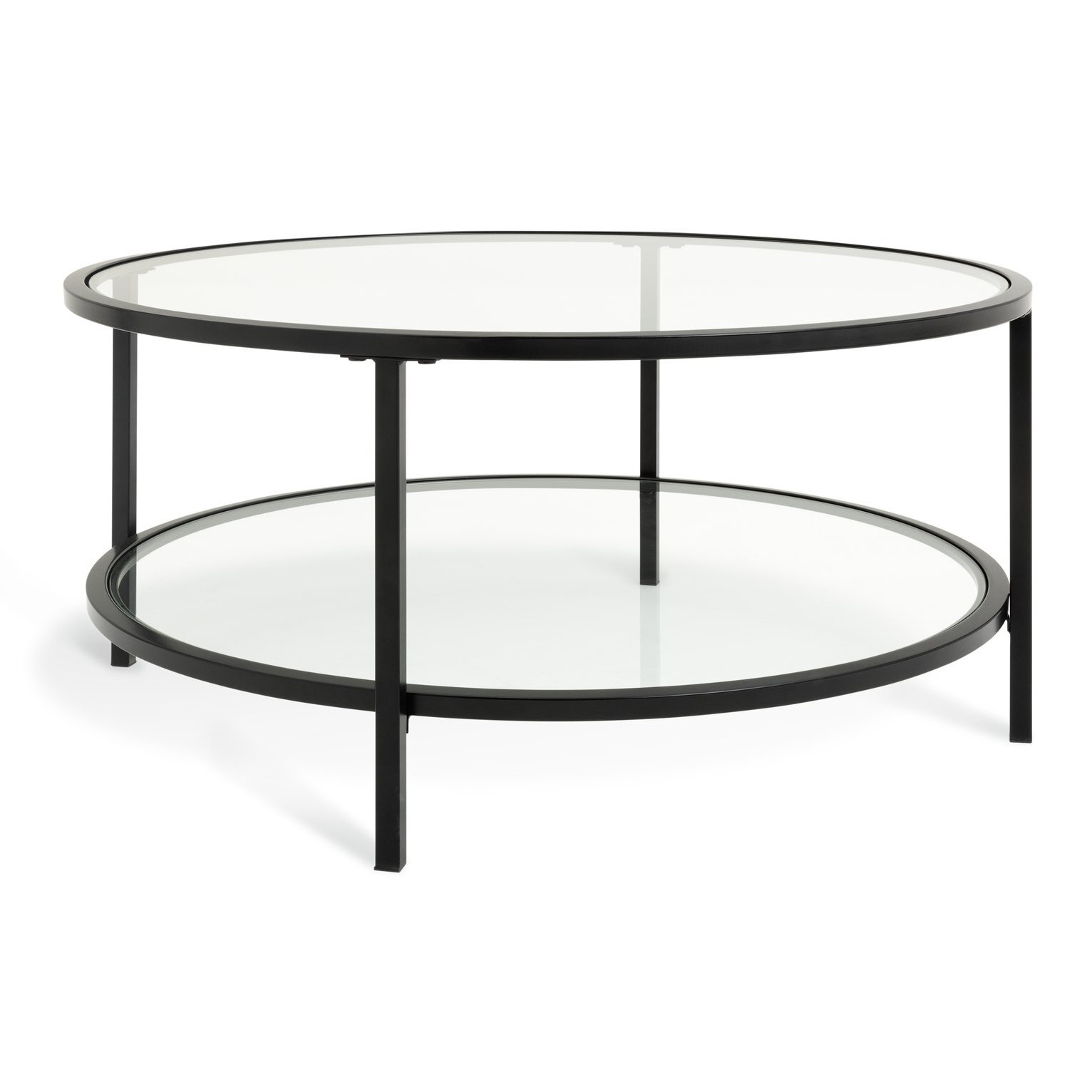 Habitat Boutique Round Coffee Table - Black by Habitat | ufurnish.com
