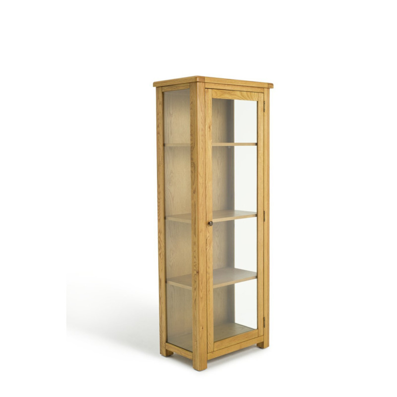 Habitat Kent 1 Door Glass Display Oak by Habitat