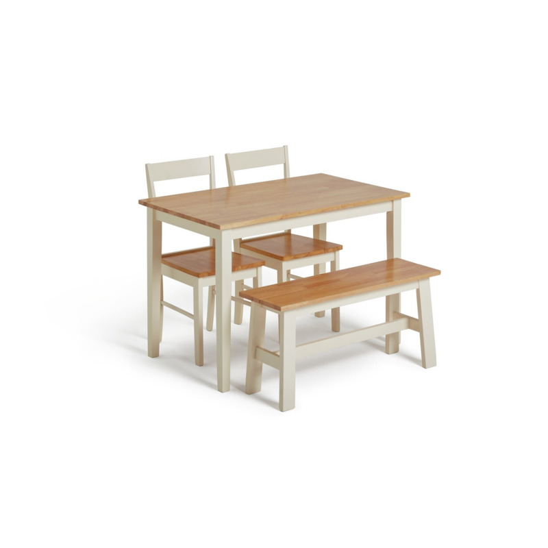 Habitat Chicago Solid Wood Table, Bench & 2 Chairs by Habitat