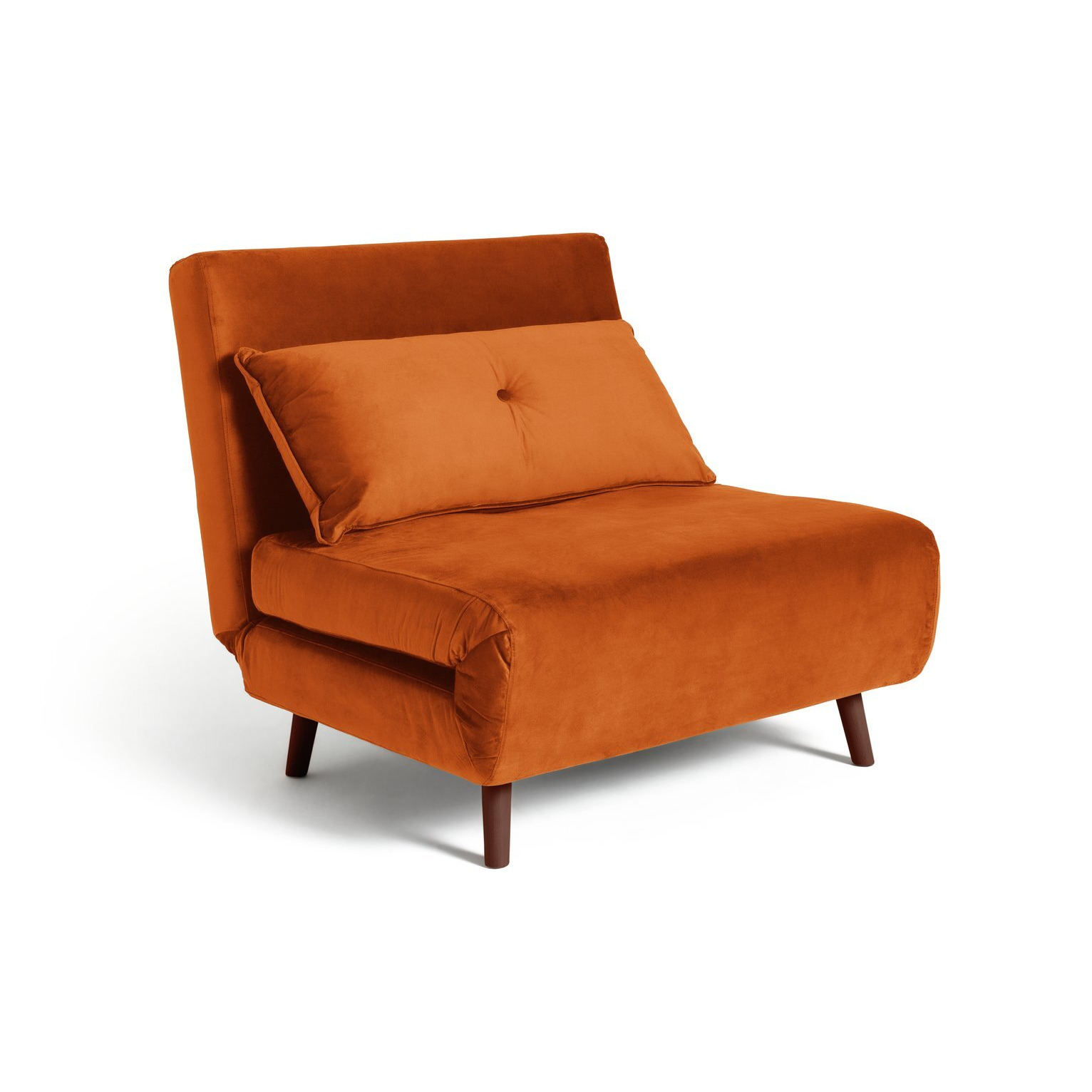 Habitat Roma Velvet Fabric Chairbed Orange by Habitat