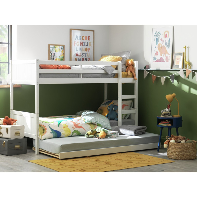 Habitat Detachable Bunk Bed, Trundle & 3 MattressesWhite by Habitat