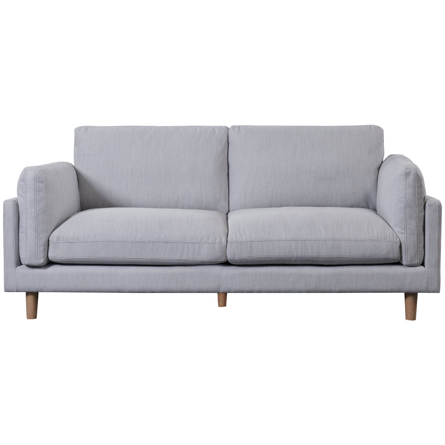 Habitat Salome Fabric 3 Seater Sofa - Light Grey by Habitat | ufurnish.com