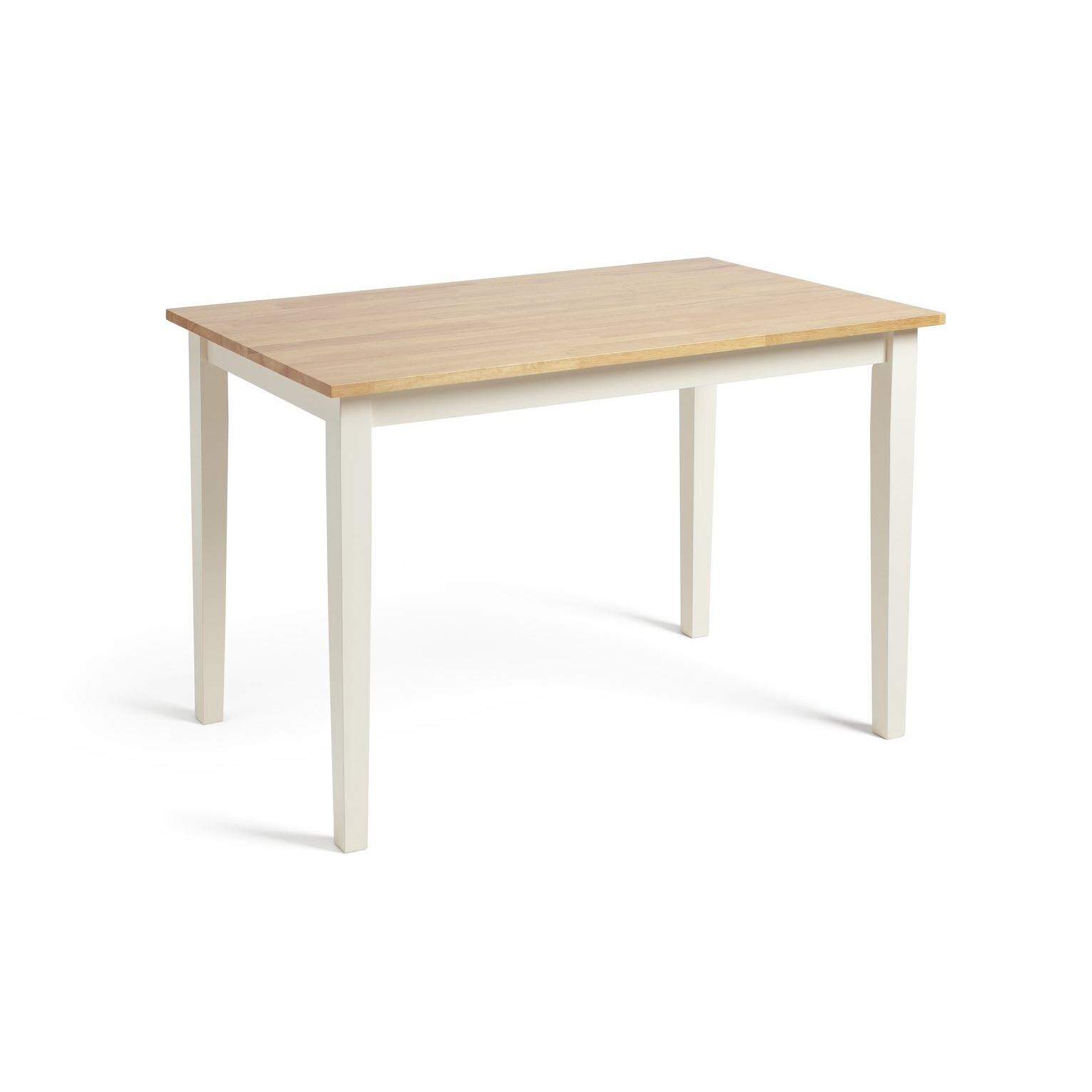 Habitat Chicago Solid Wood Dining Table Off White by Habitat