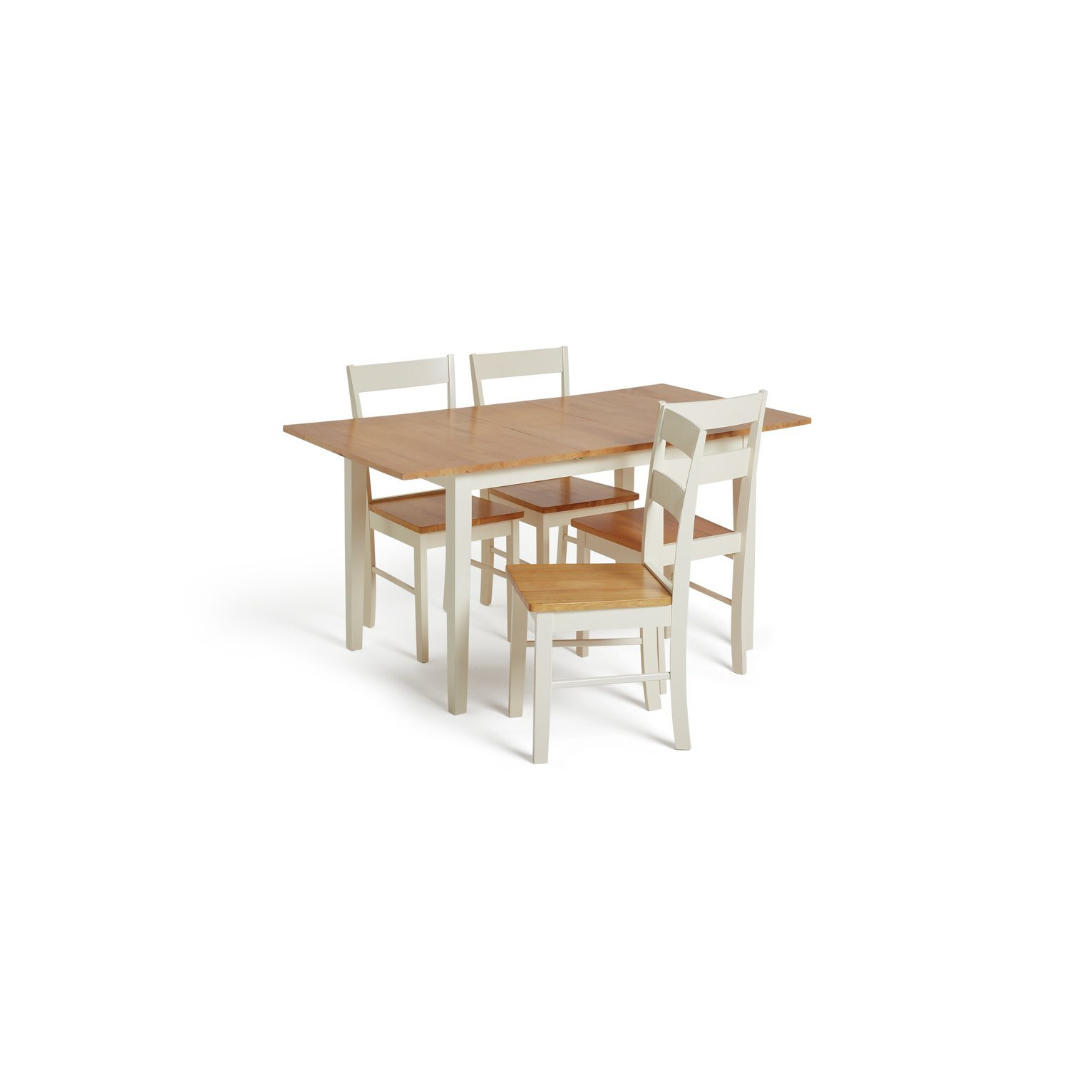 Habitat Chicago Solid Wood Extending Table & 4 Chairs by Habitat
