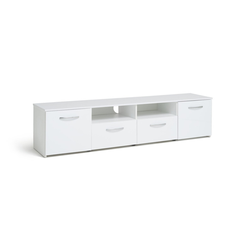 Habitat Hayward 2 Door TV Unit White Gloss by Habitat