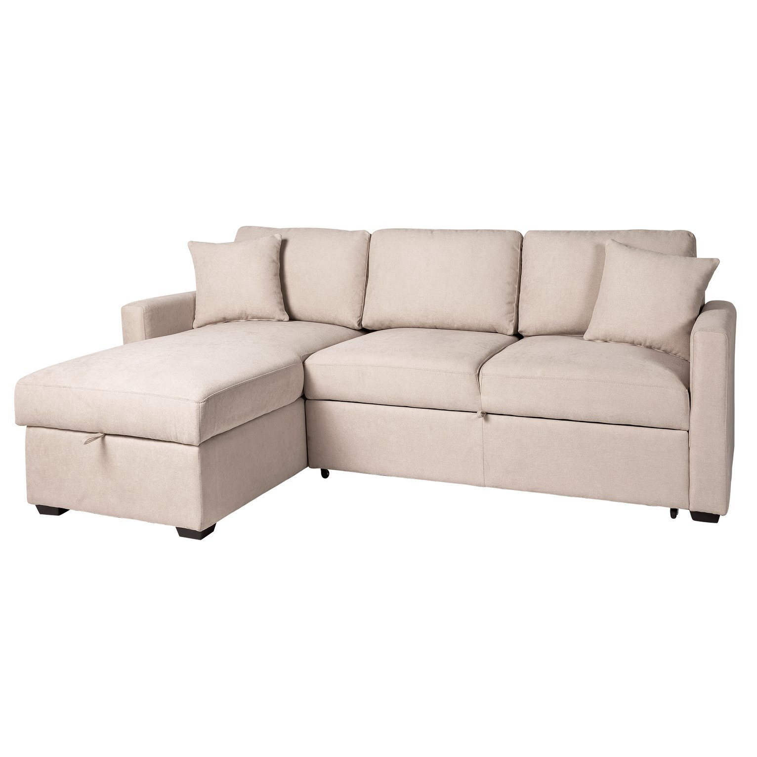 Habitat Reagan Left Hand Corner Chaise Sofa Bed Natural by Habitat