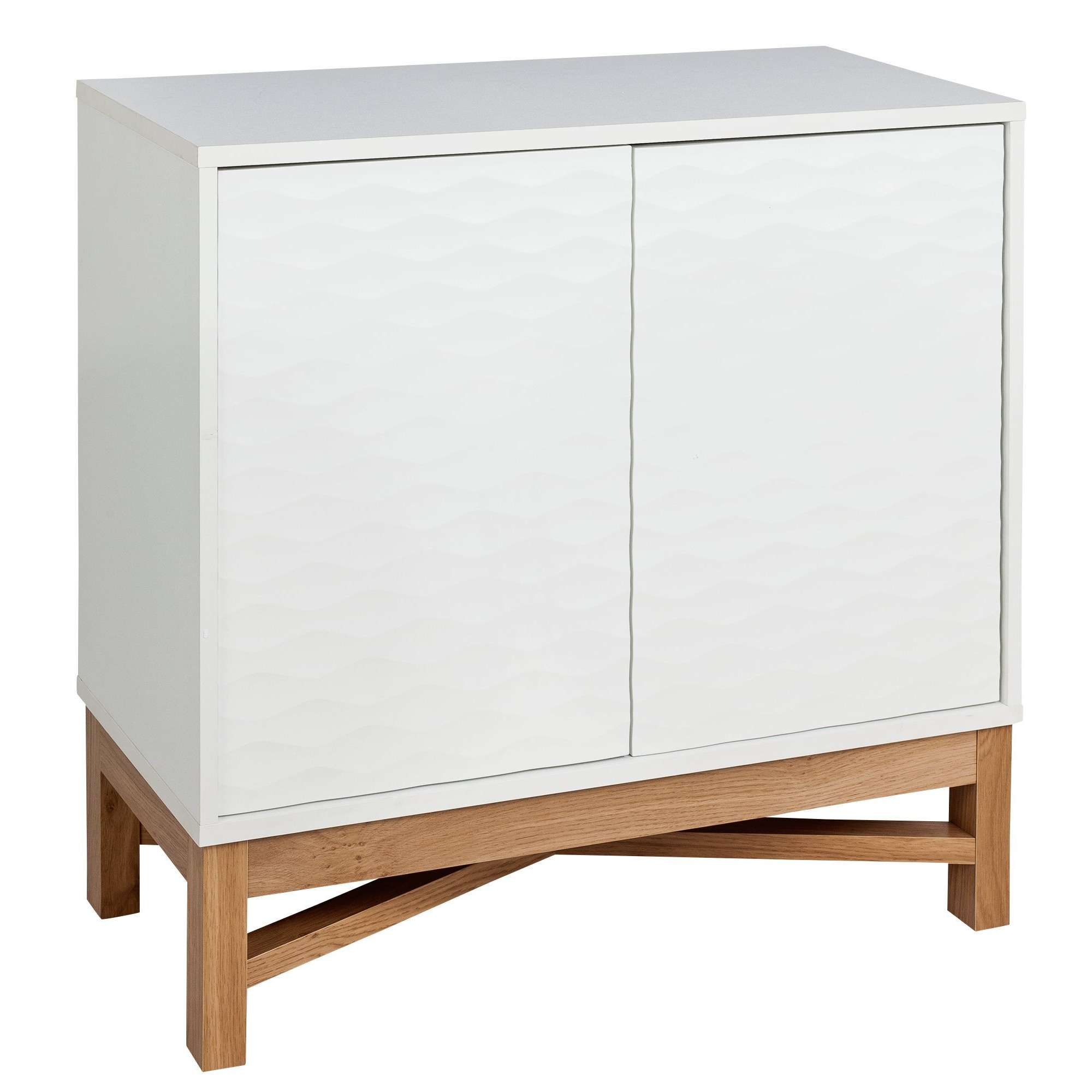 Habitat Zander Textured Small Sideboard White & Oak by Habitat