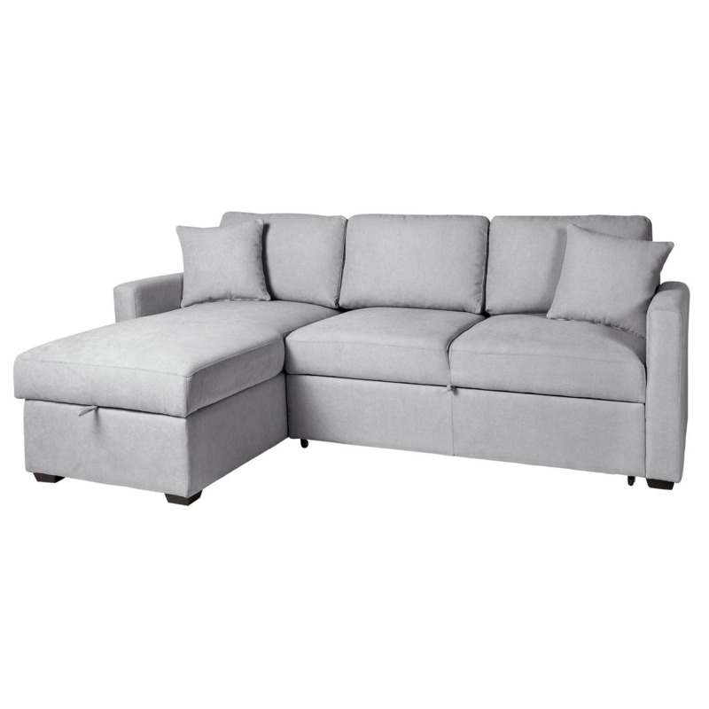 Habitat Reagan Left Hand Storage Chaise Sofa Bed Grey by Habitat