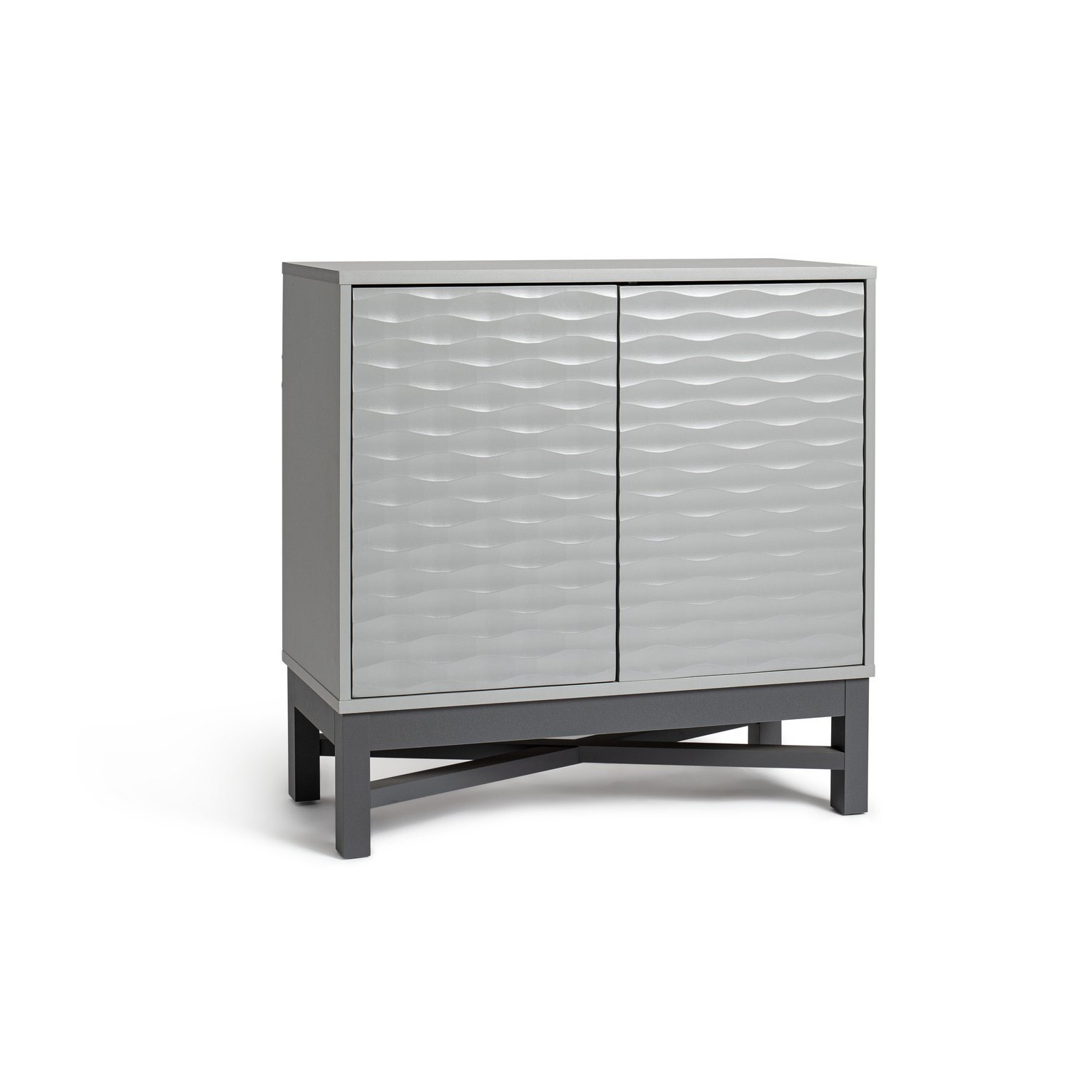 Habitat Zander Textured Small Sideboard Grey by Habitat