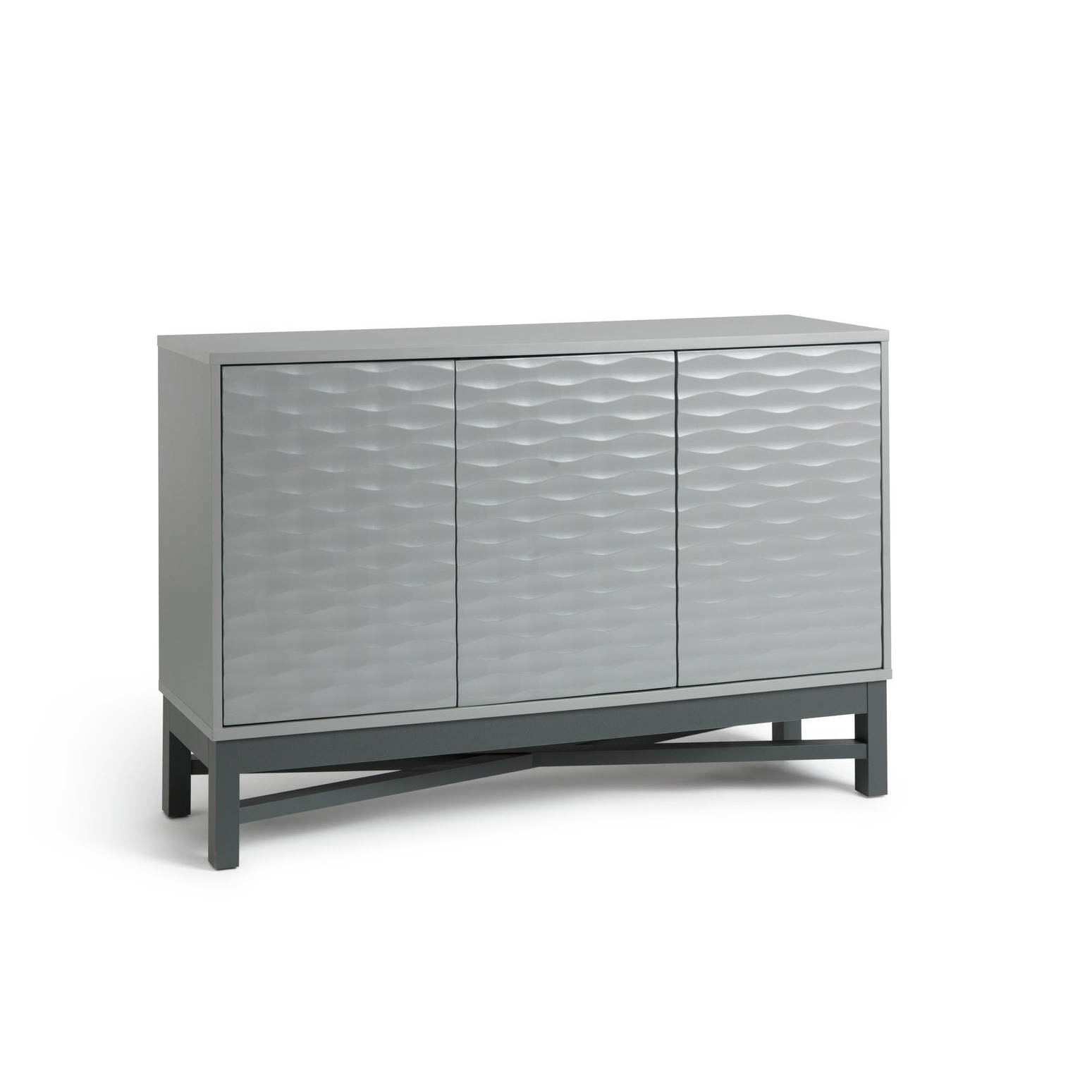 Habitat Zander Textured Large Sideboard Grey by Habitat