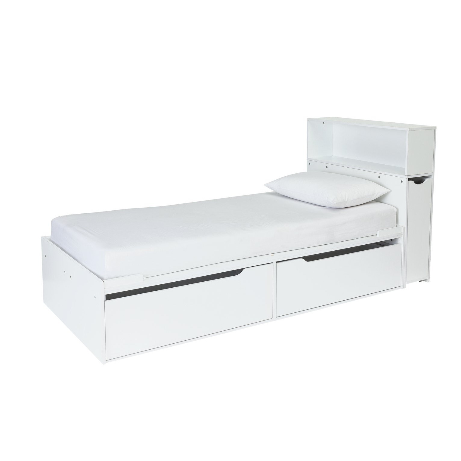 Habitat Lloyd Cabin Bed Frame & Storage Headboard White by Habitat