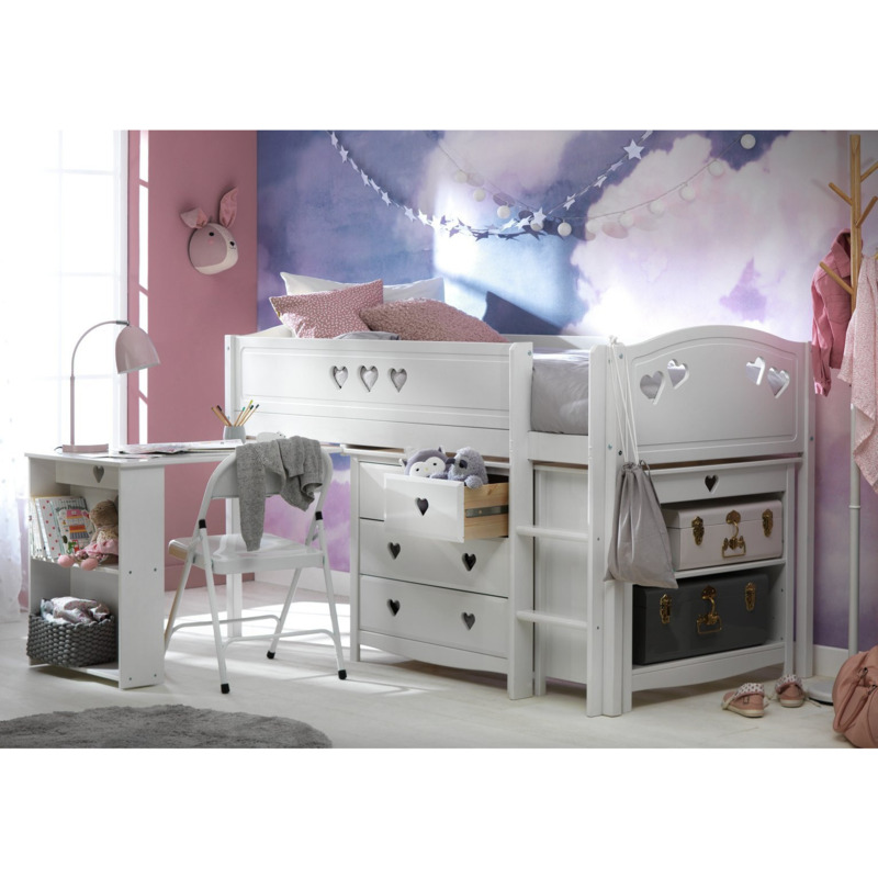 Habitat Mia Ultimate Mid Sleeper Bed Frame White by Habitat