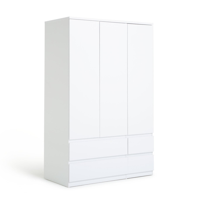 Habitat Jenson Gloss 3 Door 4 Drawer Wardrobe White by Habitat