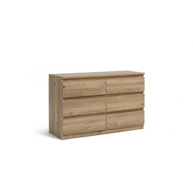 Habitat Jenson 3+3 Drawer Chest Oak Effect by Habitat