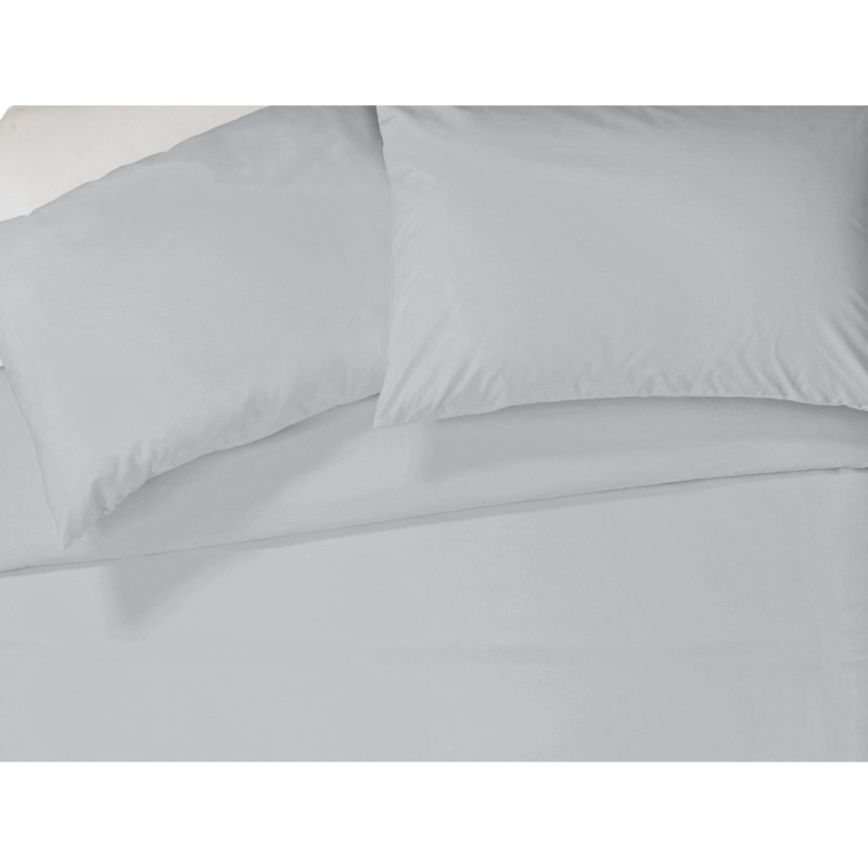 Habitat Pure Cotton 200TC Grey Bedding Set Kingsize by Habitat