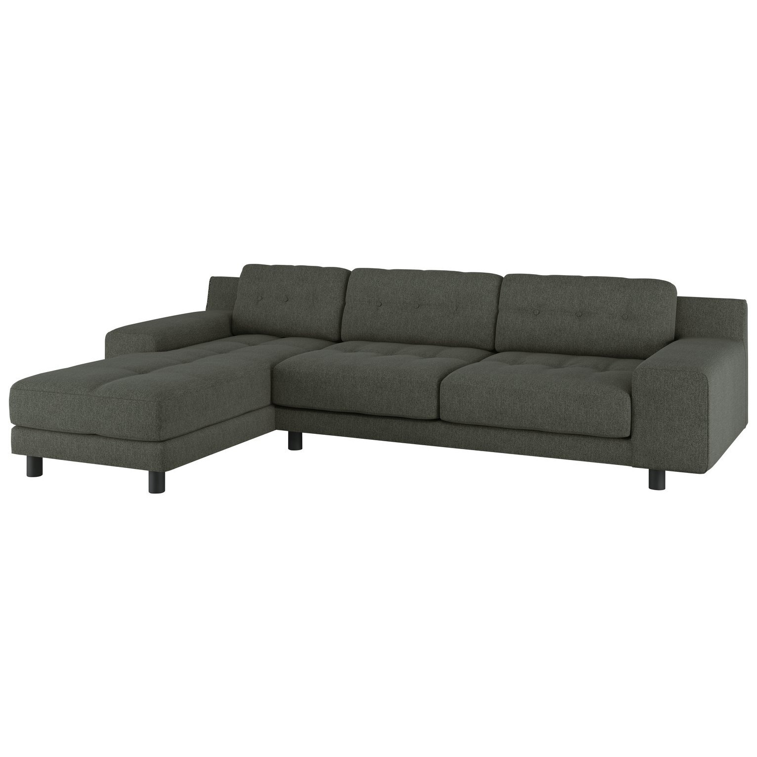 Habitat Hendricks Left Hand Corner Chaise Sofa Charcoal by Habitat