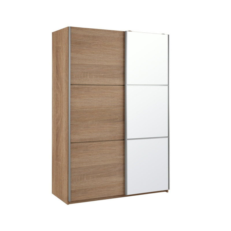 Habitat Holsted Mirrored Medium Sliding Wardrobe Oak Effect by Habitat