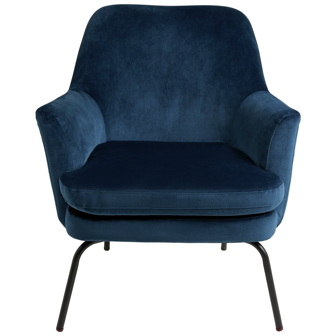 Habitat Celine Velvet Accent Chair Blue by Habitat