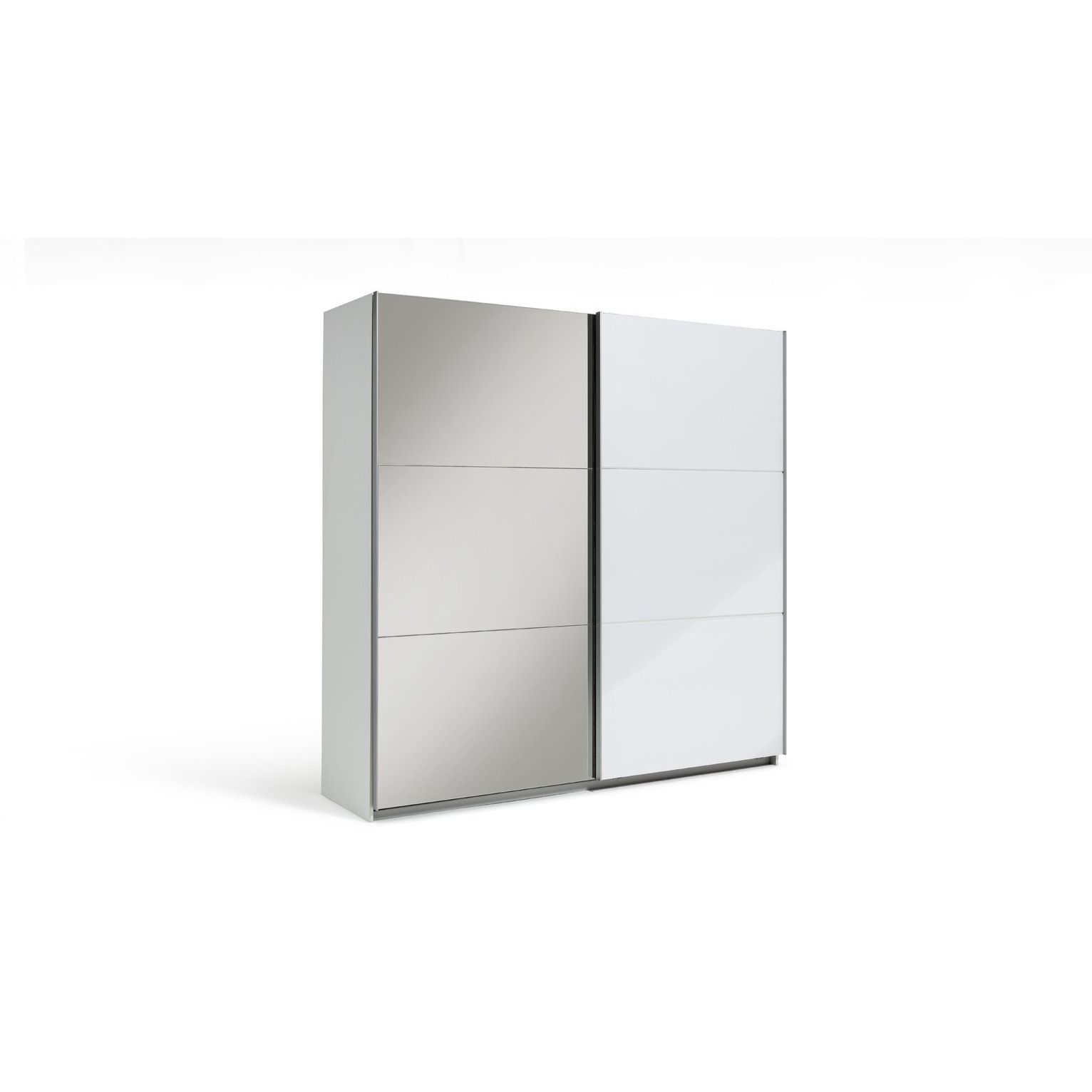 Habitat Holsted Extra Large White Gloss & Mirror Wardrobe by Habitat