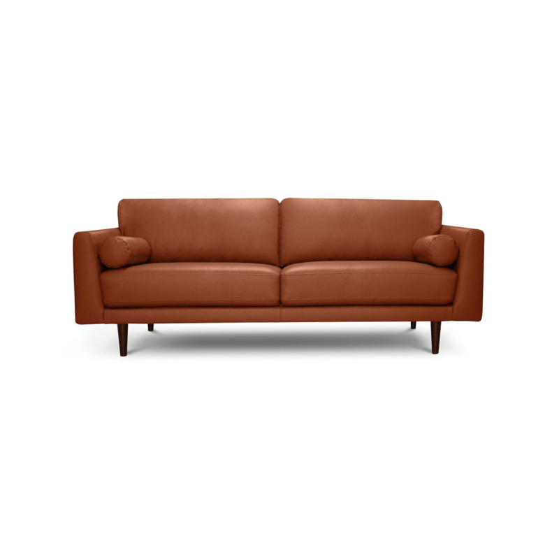 Habitat Jackson Leather 4 Seater Sofa Tan by Habitat