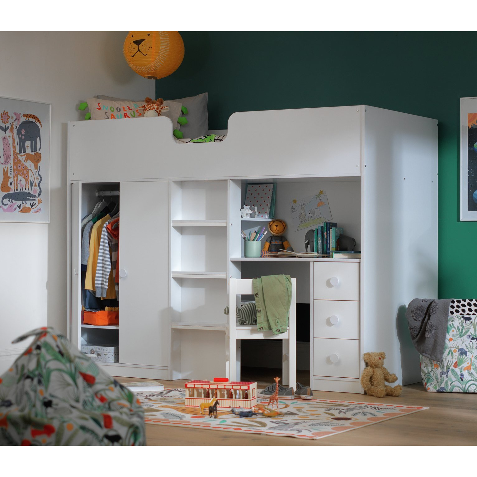 Habitat Jackson High Sleeper Bed Frame White by Habitat