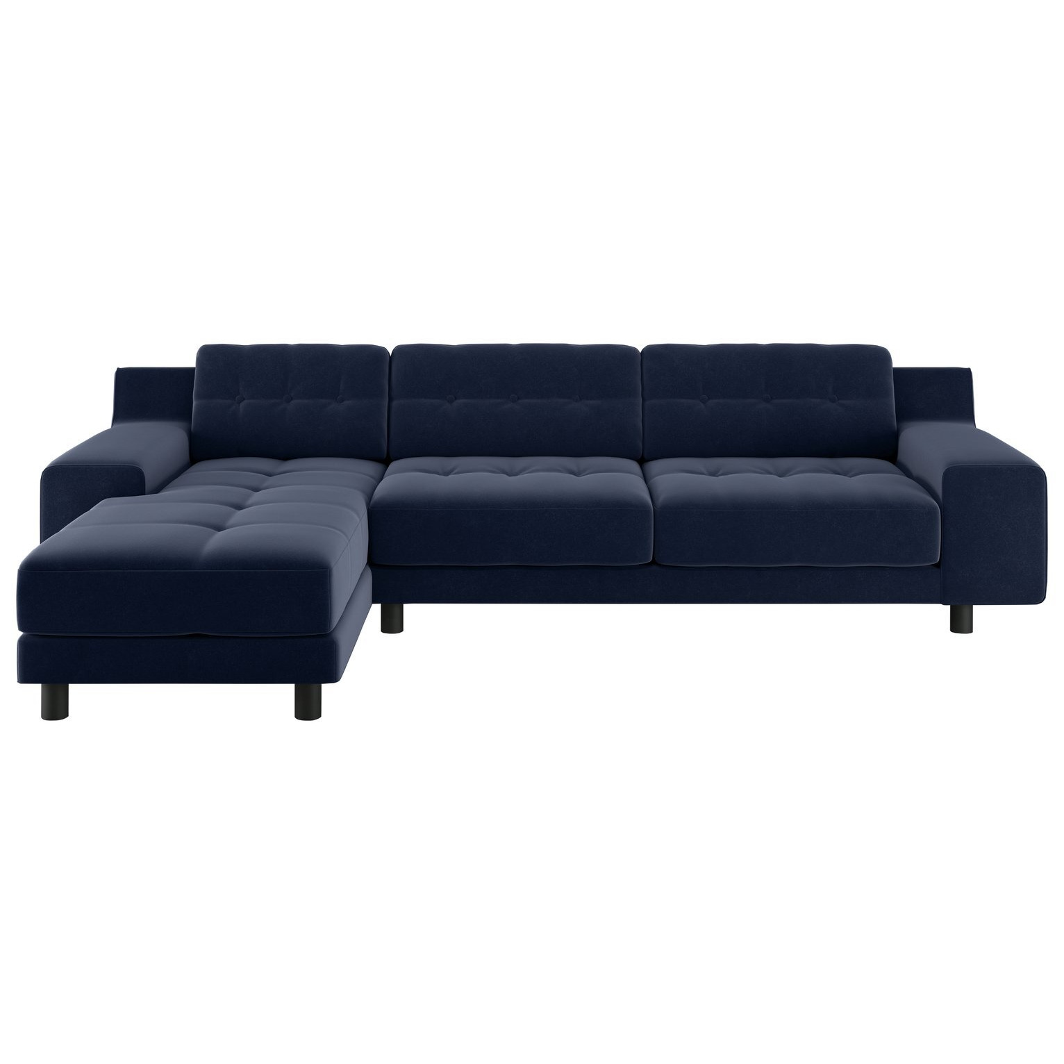Habitat Hendricks Left Hand Corner Chaise Sofa Navy Blue by Habitat