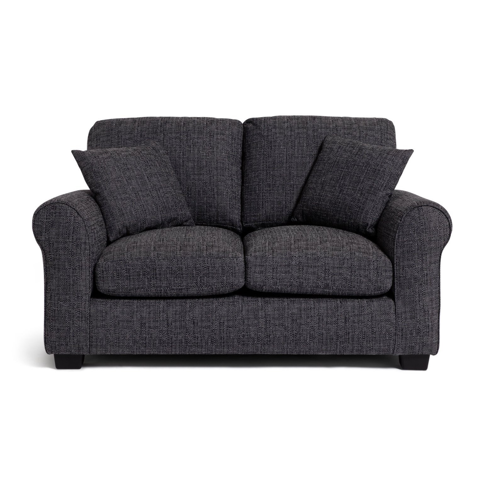 Habitat Lisbon Fabric 2 Seater Sofa Charcoal by Habitat