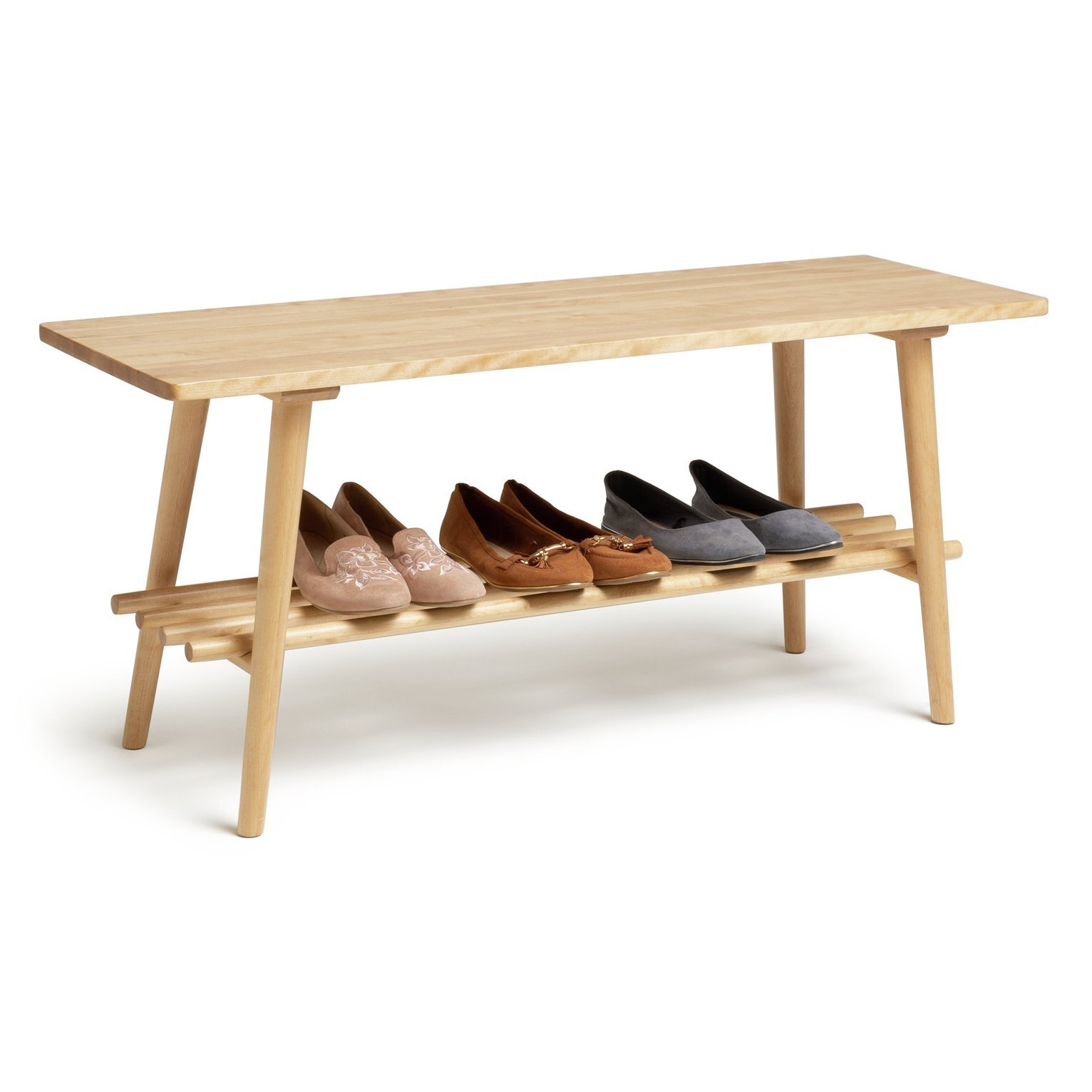 Habitat Swen 1 Shelf Shoe Bench Oak by Habitat