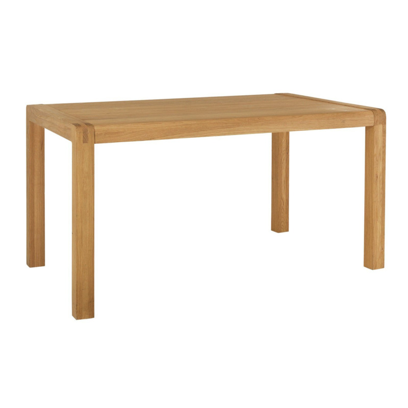 Habitat Radius Solid Oak 6 Seater Dining Table by Habitat