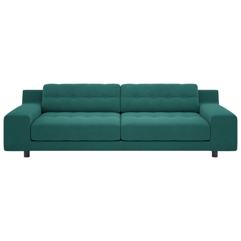 Habitat Hendricks Velvet 4 Seater Sofa Teal by Habitat