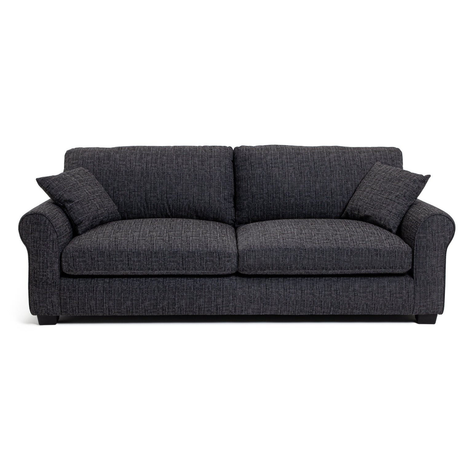 Habitat Lisbon Fabric 4 Seater Sofa Charcoal by Habitat