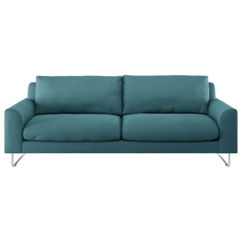Habitat Lyle Fabric 3 Seater Sofa Teal by Habitat