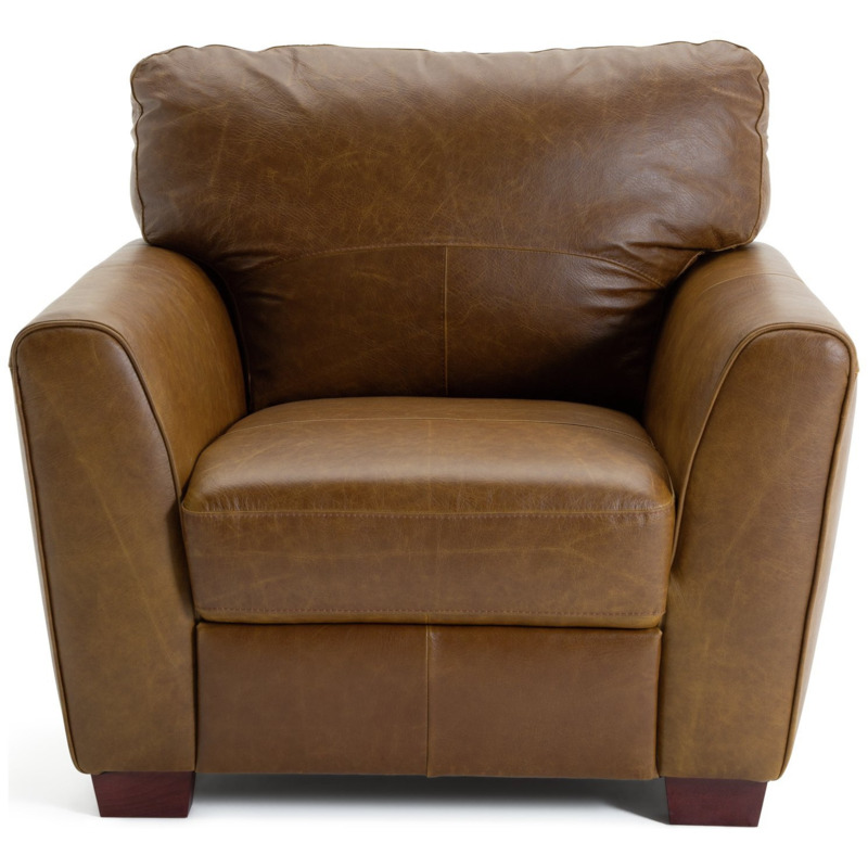 Habitat Milford Leather Armchair Tan by Habitat