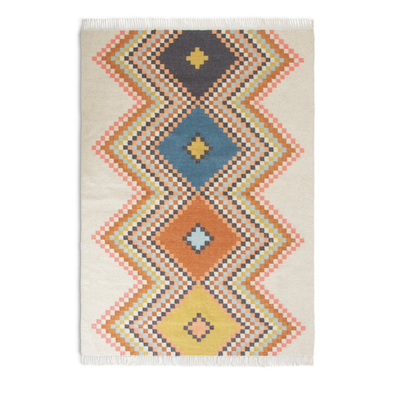 Habitat Traditional Flatweave Wool Rug Multi 120x160cm by Habitat