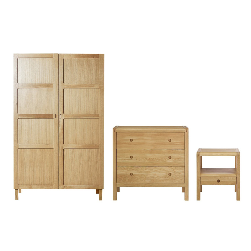 Habitat Radius 3 Piece 2 Door Wardrobe Set Oak by Habitat