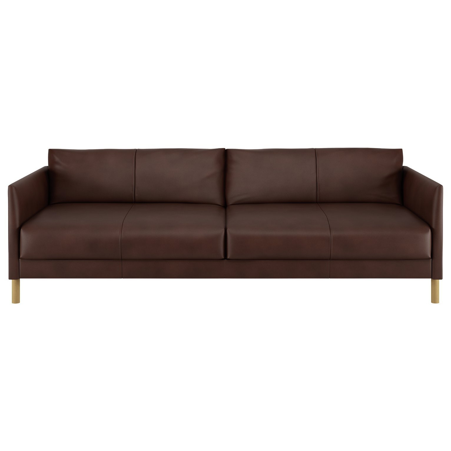 Habitat Hyde 3 Seater Leather Sofa Bed Brown by Habitat