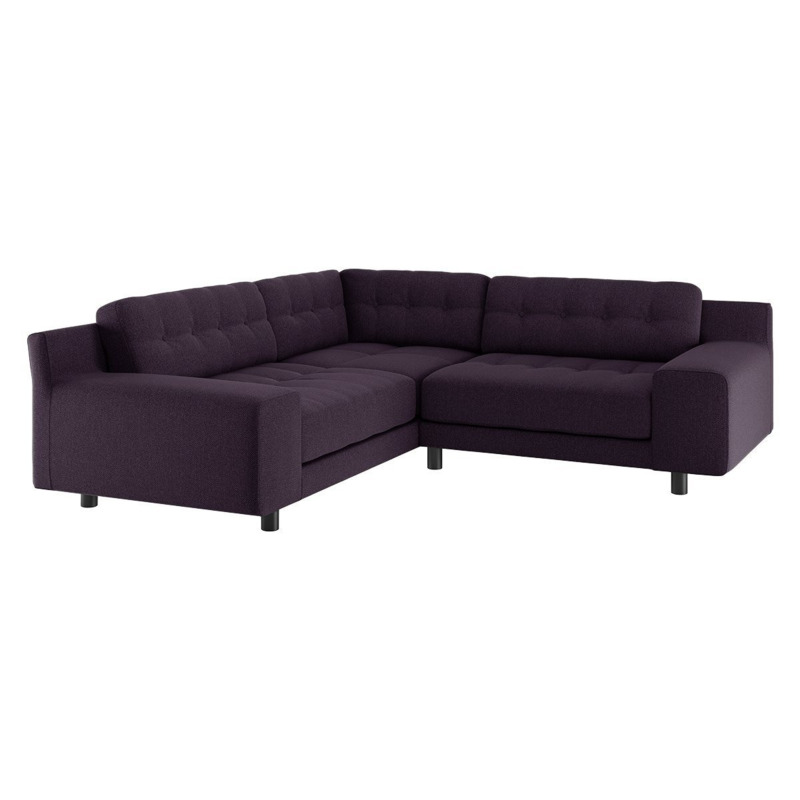 Habitat Hendricks Velvet Right Hand Corner Sofa Dark Purple by Habitat