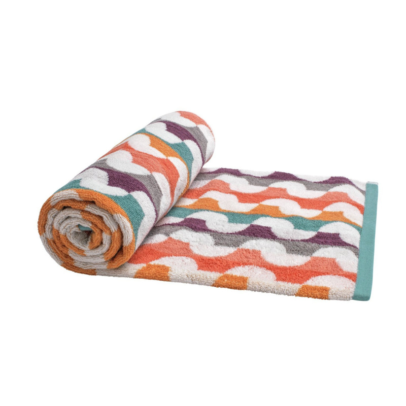 Habitat Brights Geo Tufted Bath Towel Multicolour by Habitat